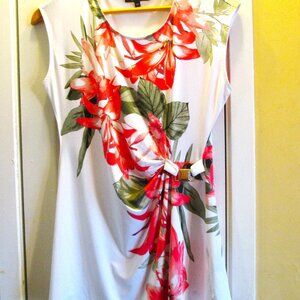 Long S/P Lily Morgan Dress Shirt, Women's fashionable round neck, sleeveless